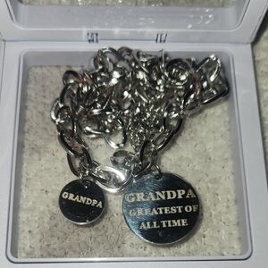 Silver Chain Necklace for Grandpa